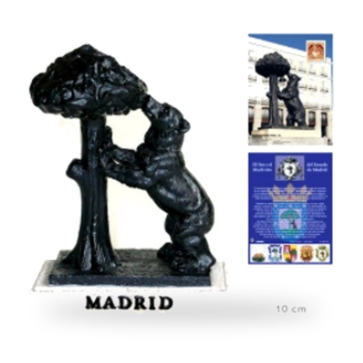 Figura do Urso e do Medronheiro de Madrid sobre peanha – vista 2