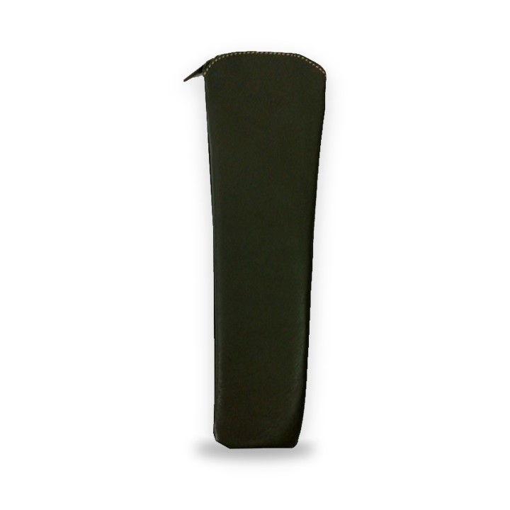 Leather hand fan case in black