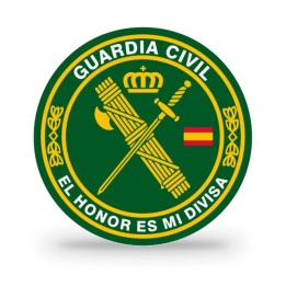 Adesivo rotondo della Guardia Civil in vinile, 5 cm
