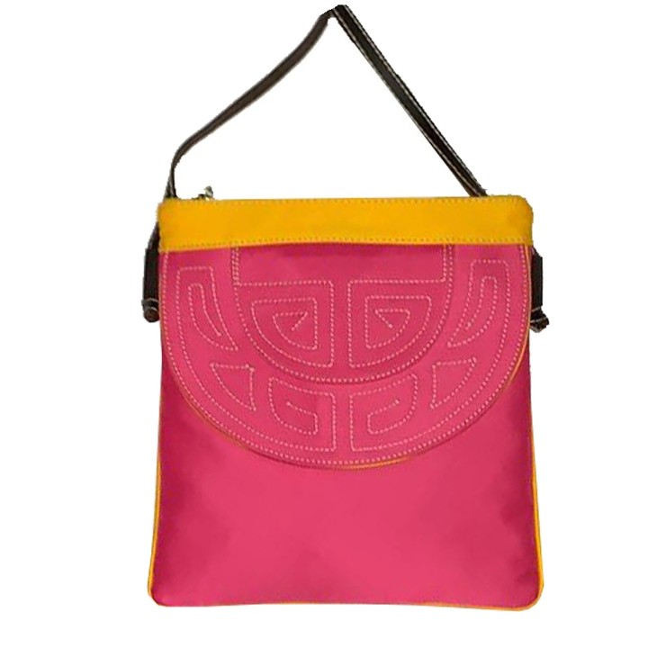 Umhängetasche Capote aus Satin in Fuchsia und Albero – Ansicht 2