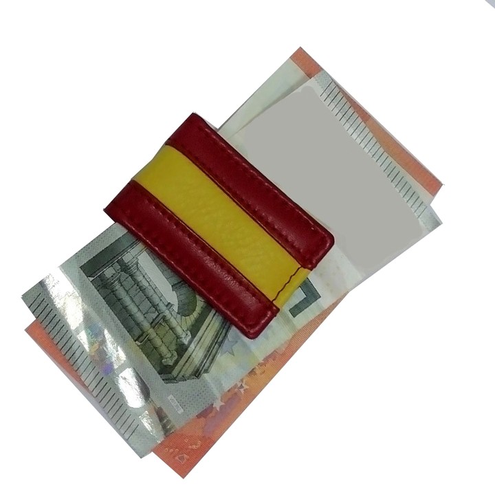 Mola para notas em pele com a bandeira de Espanha – vista 2
