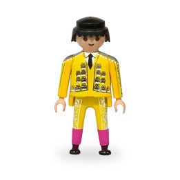 Boneco Playmobil toureiro com traje de luces amarelo