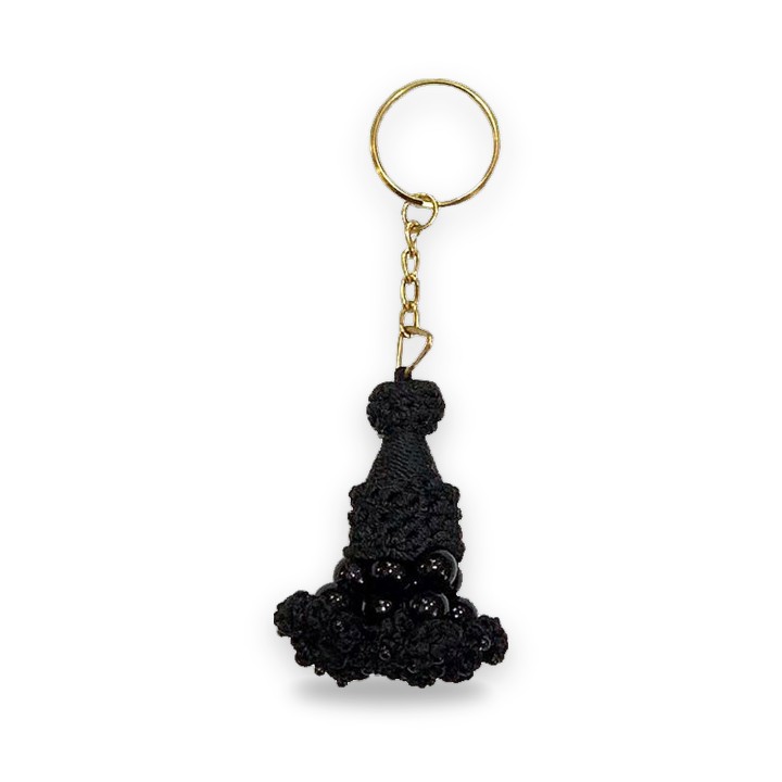 Llavero de macho de chaquetilla de torero, negro azabache