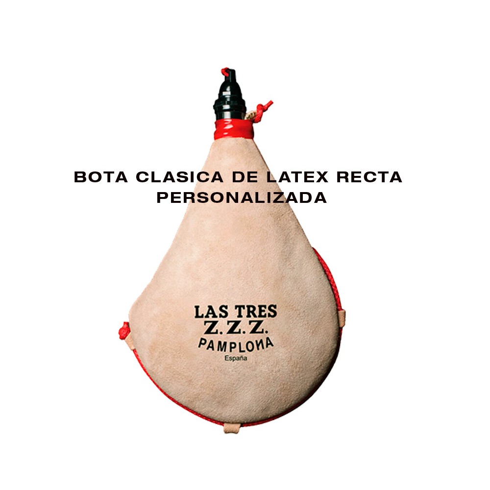 Bota de vino clásica recta látex- PERSONALIZADA