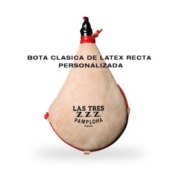 Bota de vinho direita de látex Las Tres Z.Z.Z. personalizada