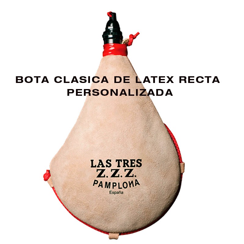 Bota de vino clásica recta látex- PERSONALIZADA