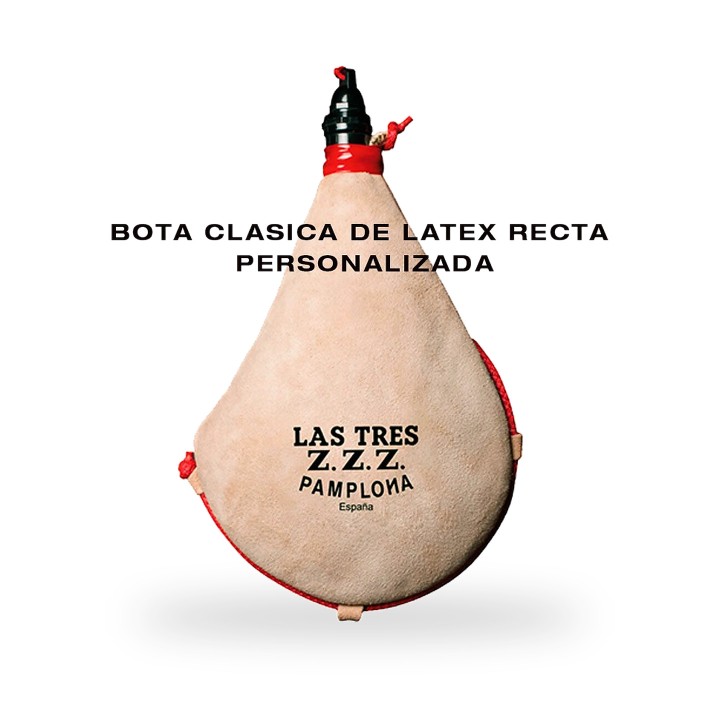 Bota de vinho direita de látex Las Tres Z.Z.Z. personalizada