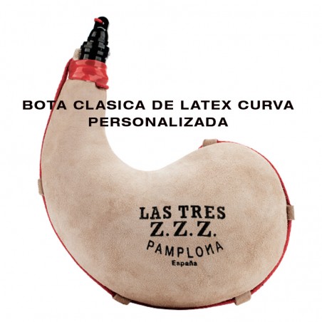 Bota de vino Curva de latex- Tres Zetas PERSONALIZADA