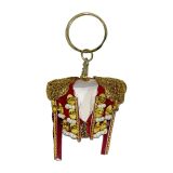 Porte-clés veste de torero fait main, coloris rouge