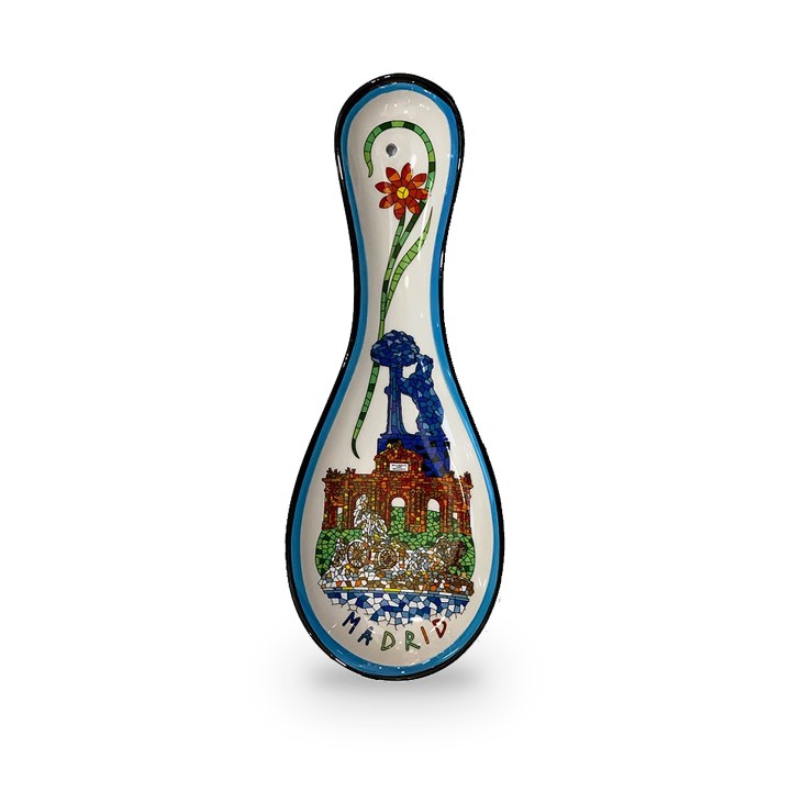 Poggiamestolo in ceramica Madrid a mosaico trencadís
