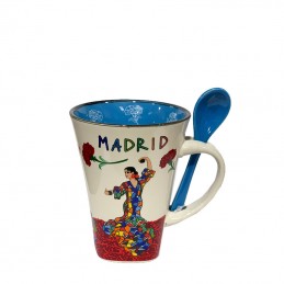 Taza Mug "Flamenca" c/ cuchara Mosaico
