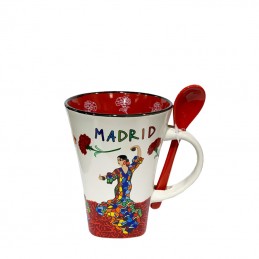 Taza Mug "Flamenca" c/ cuchara Mosaico