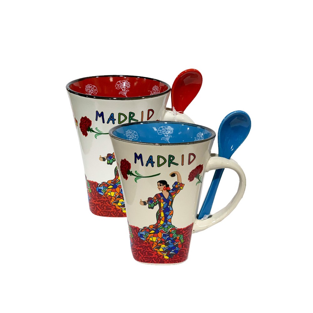 Taza Mug "Flamenca" c/ cuchara Mosaico