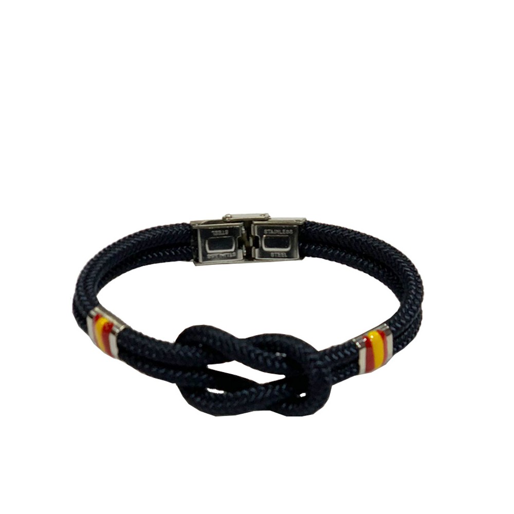 Bracelet noeud marin "Drapeau d'Espagne" unisexe