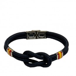 Bracelet noeud marin "Drapeau d'Espagne" unisexe