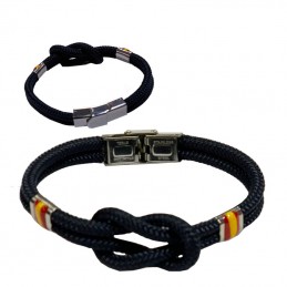 Bracelet noeud marin "Drapeau d'Espagne" unisexe