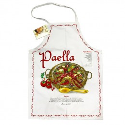 Delantal de gastronomía de España-receta paella