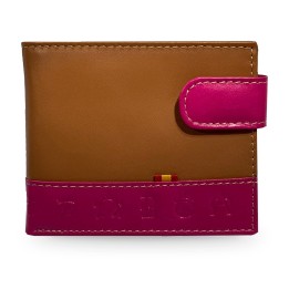 Herren-Brieftasche mit Brandzeichen in Fuchsia und Kartenfächern – Ansicht 7