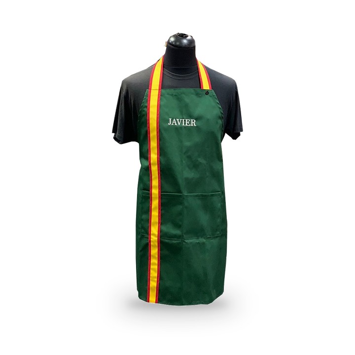 Avental com peitilho Bandeira de Espanha personalizado, cor verde – vista 11