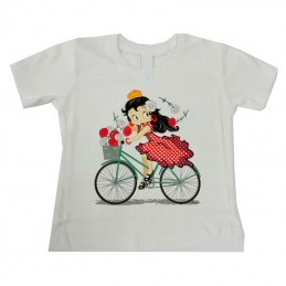 T-shirt "Flamenca à vélo"...