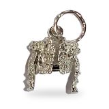 Sterling silver matador's jacket pendant