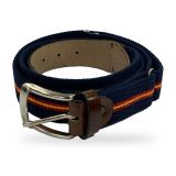 Ceinture élastique drapeau espagnol à finitions cuir