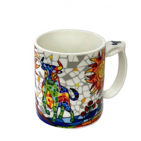 Taza mug "Toro Sol mosaico" Trencadis - Grande