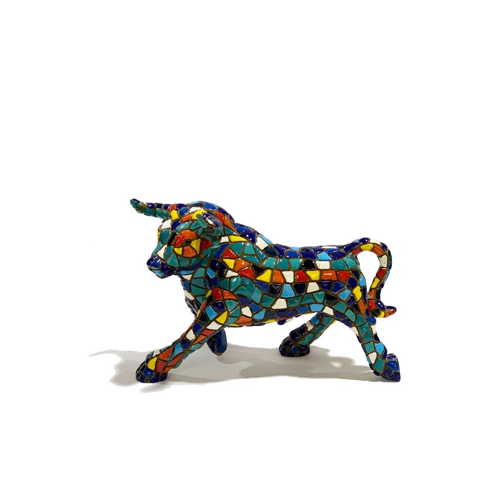 Blue Mosaic Bull from Barcino