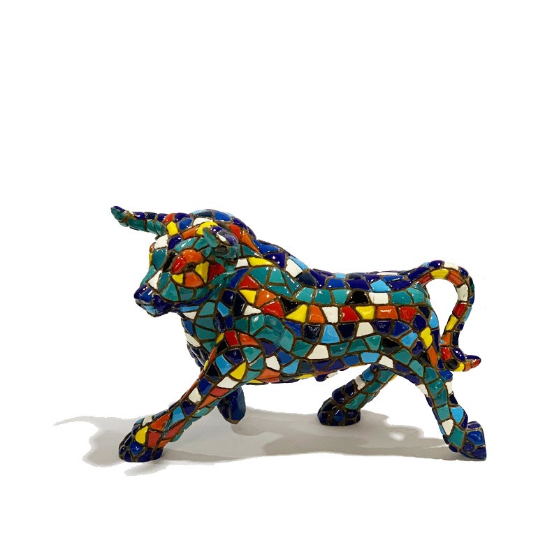 Blue Mosaic Bull from Barcino