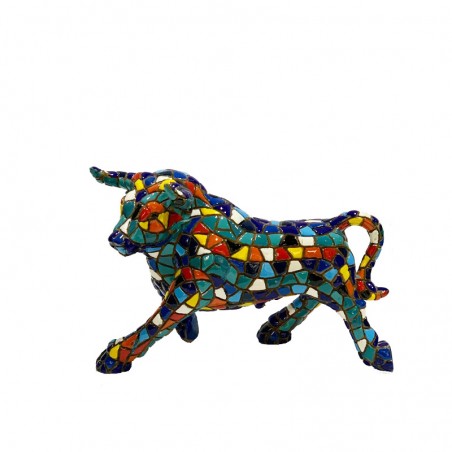 Blue Mosaic Bull from Barcino