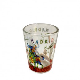 Vaso de cristal "Toro y Madrid" Trencadís