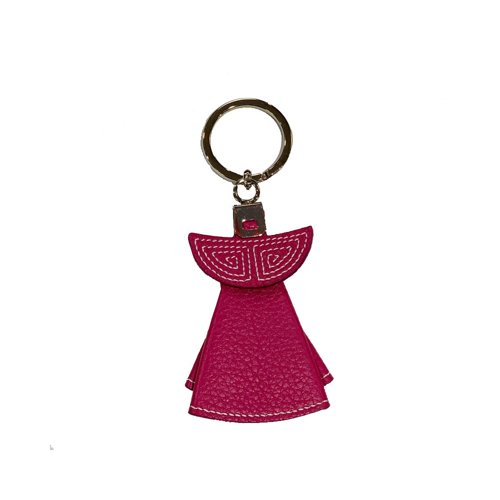 Leather capote bullfighting keychain
