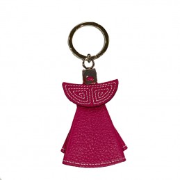 Leather capote bullfighting keychain