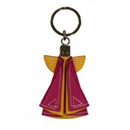 Leather capote bullfighting keychain