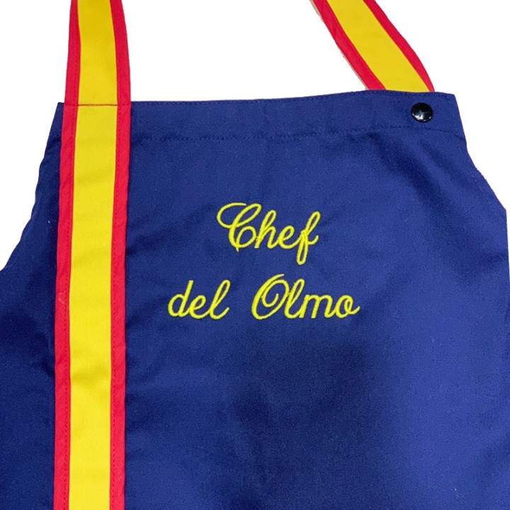 Tablier cuisine Drapeau de l'Espagne Personnalisé différentes couleurs