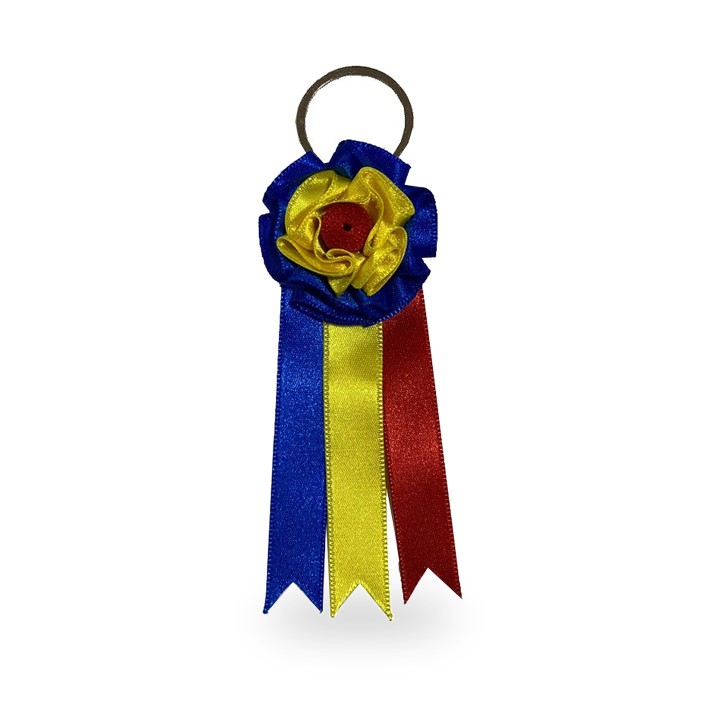 Medium bull ranch rosette, 8 x 22 cm, satin ribbon – view 18
