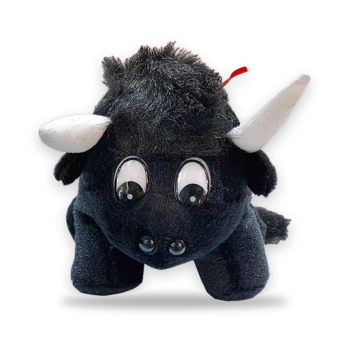 Toro de peluche con divisa de España – vista 2