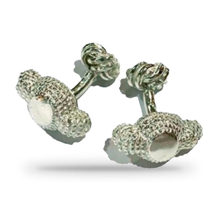 Boutons de manchette taurins montera en argent 925, modèle lisse