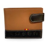 Portefeuille homme en cuir marron d'Ubrique aux fers d'élevage – vue 5