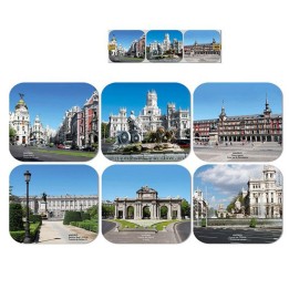 Monuments of Madrid coasters