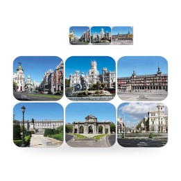 Sottobicchieri con monumenti di Madrid – vista 3