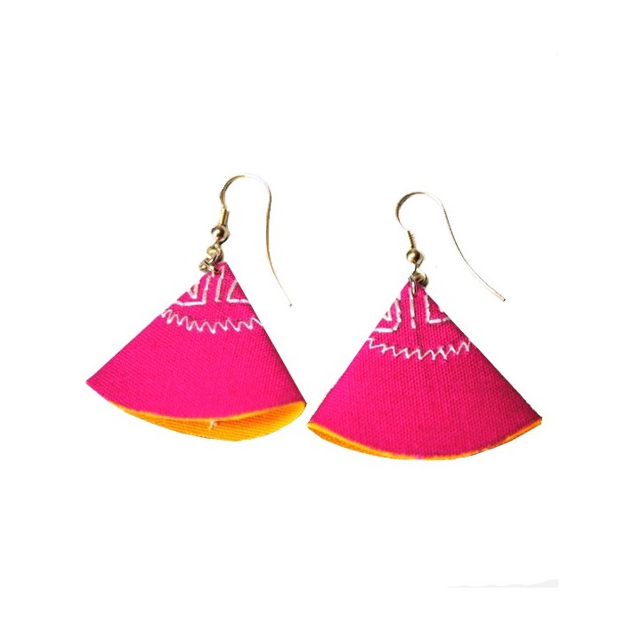 Bullfighting cape earrings, ZiNGS design