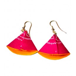 Bullfighting cape earrings, ZiNGS design