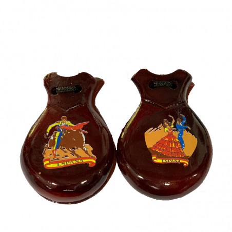 Castañuelas flamencas souvenirs de España color marron