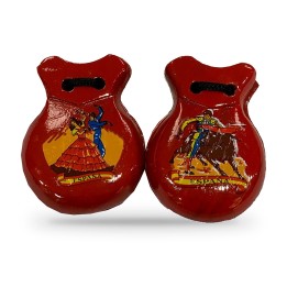 Nacchere souvenir in legno, rosse