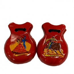 Castañuelas flamencas souvenirs de España color rojo