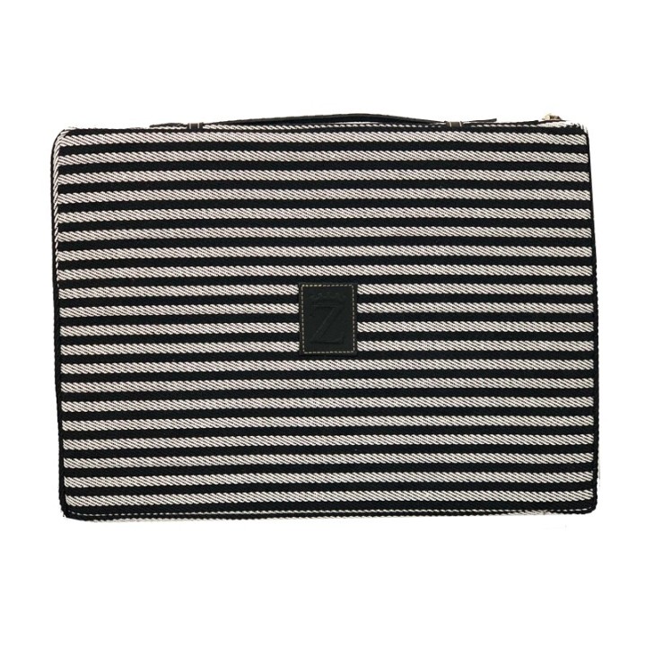 Bullfighting cushion black and white stripes