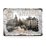 Vintage Madrid metal sign, Calle de Alcalá and Gran Vía