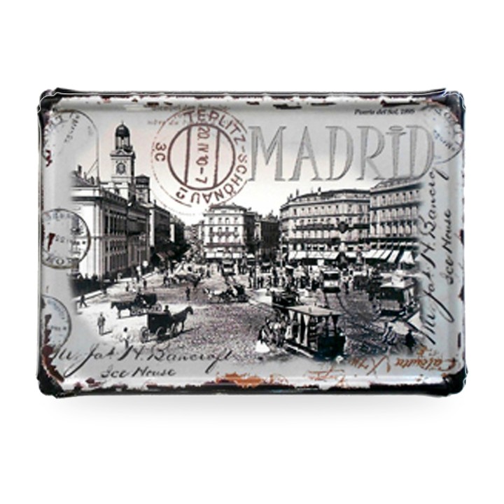 Placa metálica vintage de Madrid, Puerta del Sol