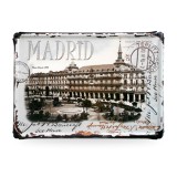 Vintage Madrid metal sign, Plaza Mayor